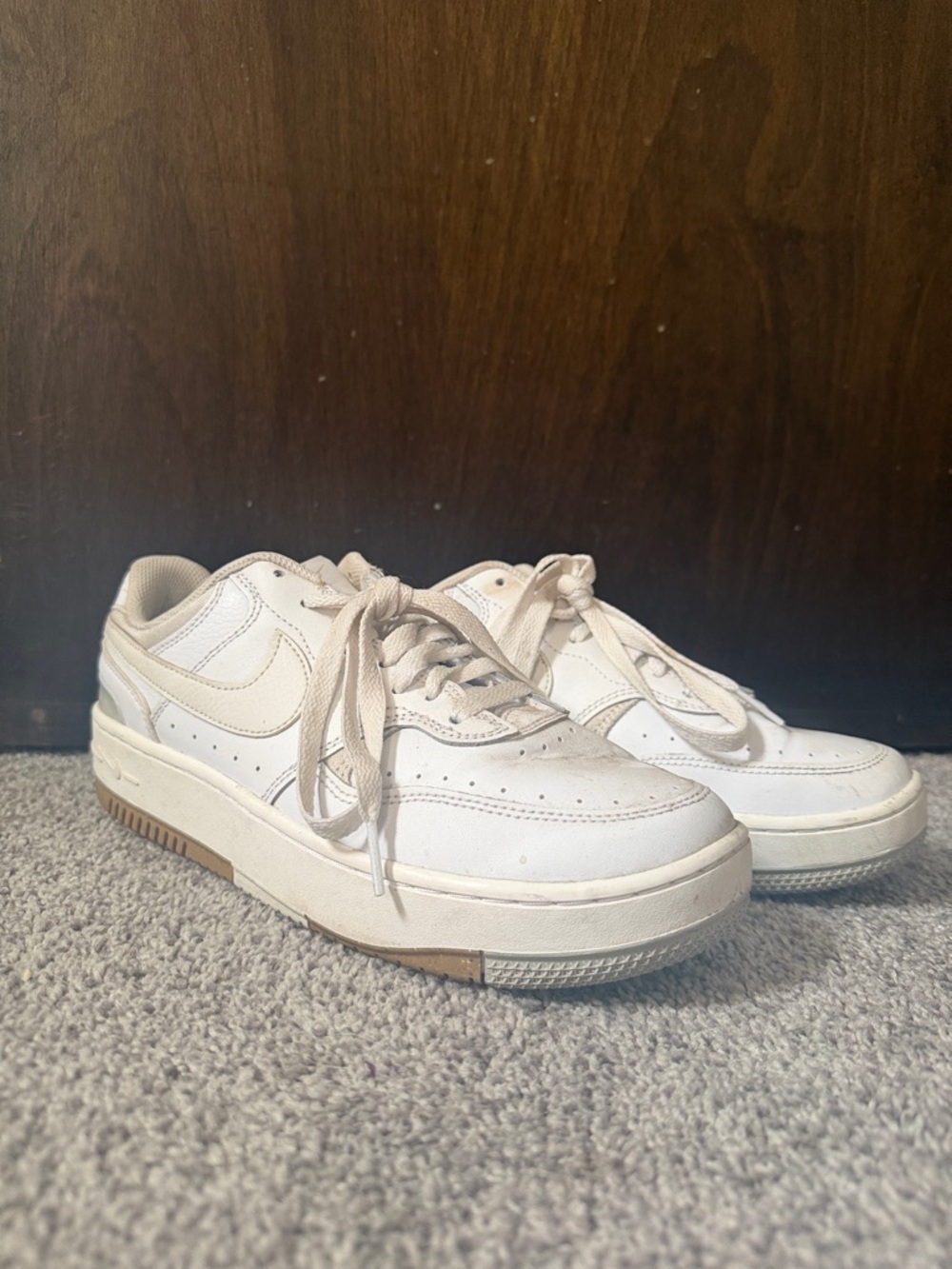 Nike Gamma Force Low-Top Sneakers White with Beige Accents